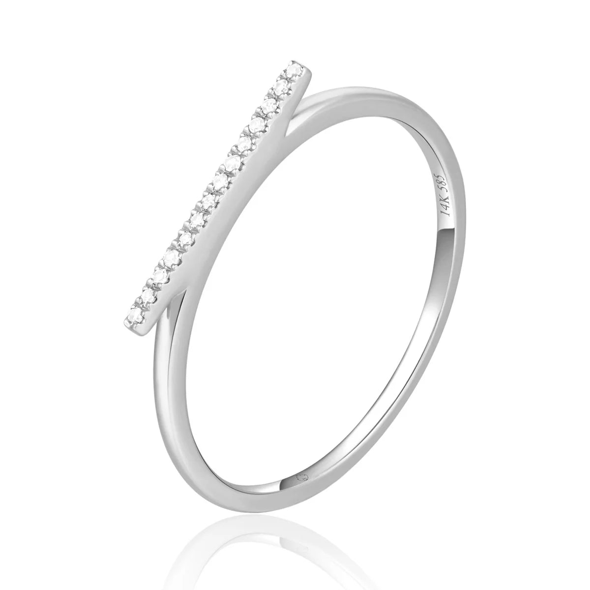 Luna Diamond Bar Ring