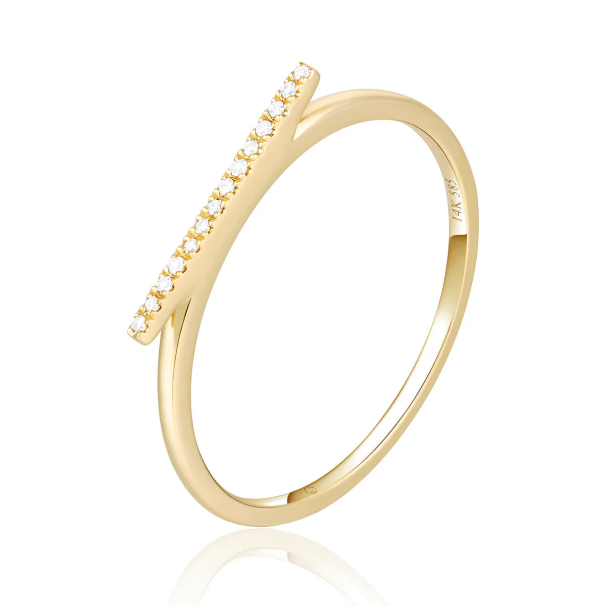 Luna Diamond Bar Ring