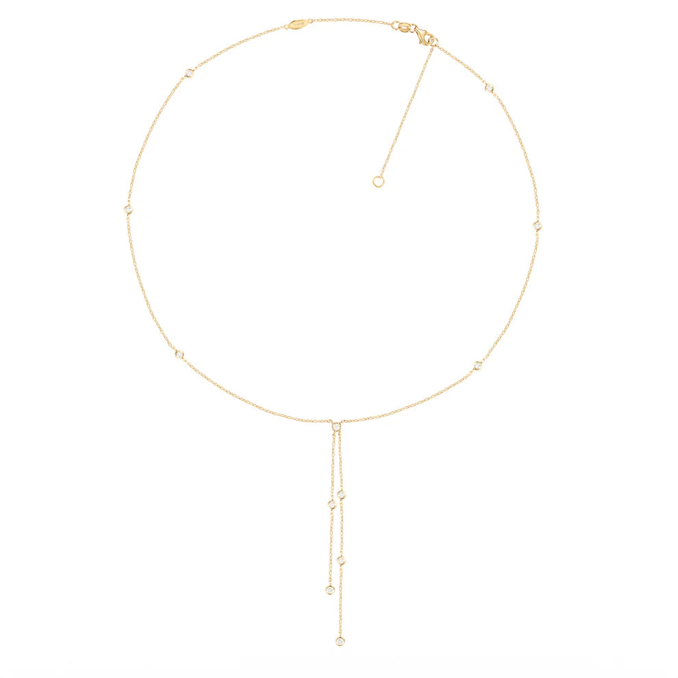 Bianca Lariat Gold Necklace