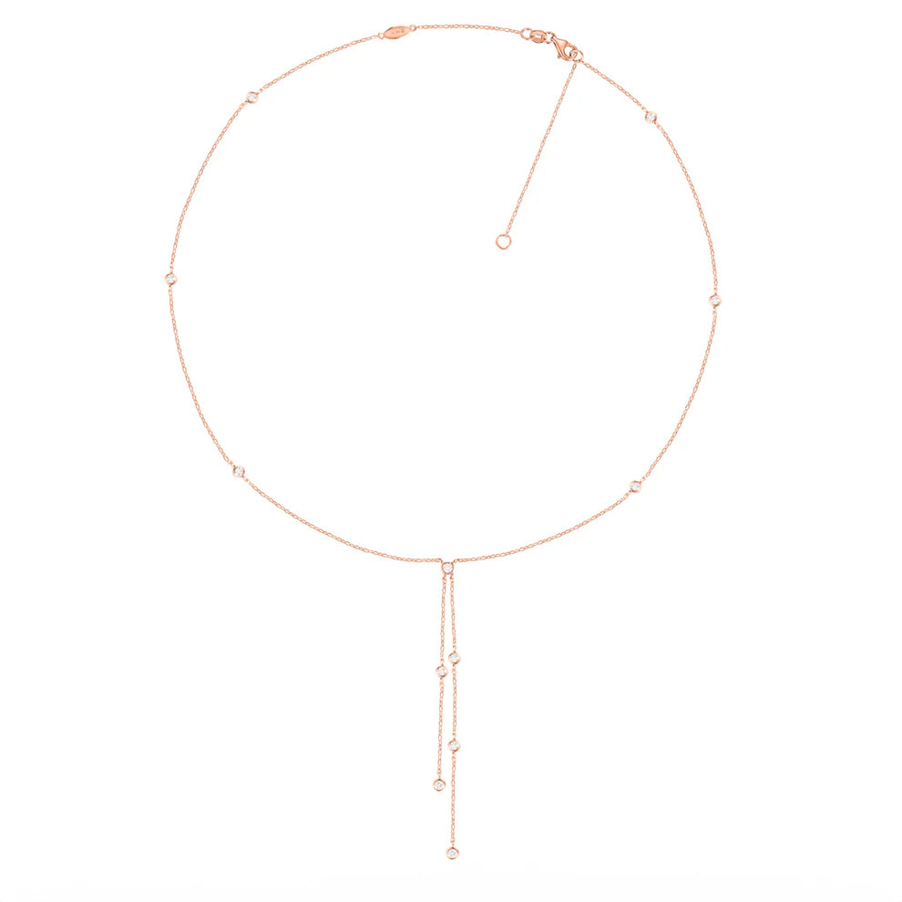 Bianca Lariat Gold Necklace