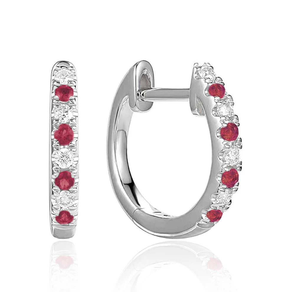 True Diamond Huggies/Ruby