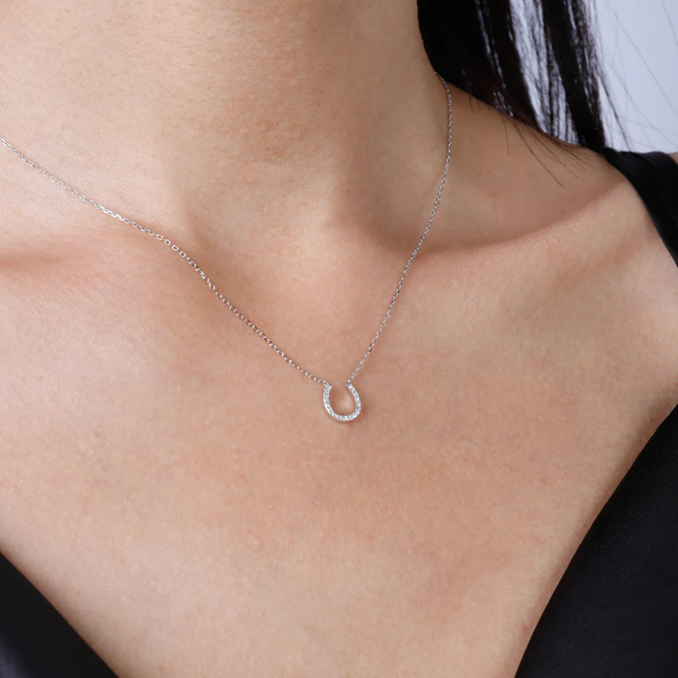 Lucky Horseshoe Diamond Necklace