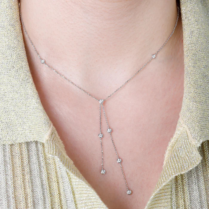 Bianca Lariat Gold Necklace