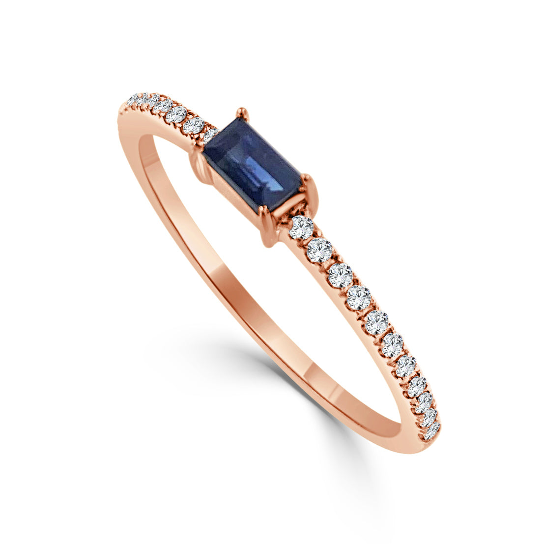 Avery Sapphire Baguette Ring