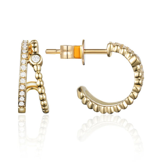 Blakely Beaded Double Hoops
