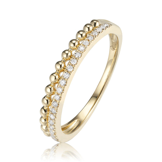 Tiara Gold Beaded Ring