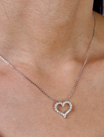 Classic Diamond Heart Necklace