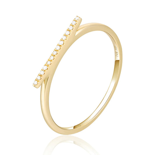 Luna Diamond Bar Ring