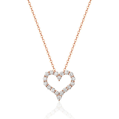 Classic Diamond Heart Necklace