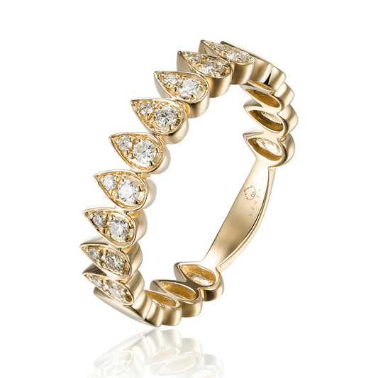 Teardrop Diamond Band