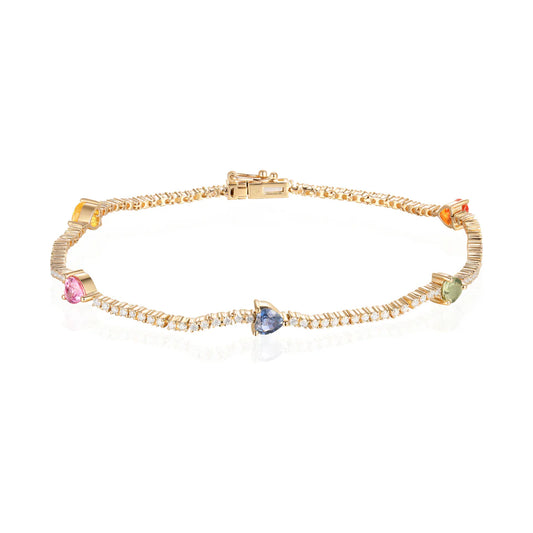 My Heart is a Rainbow Tennis Bracelet