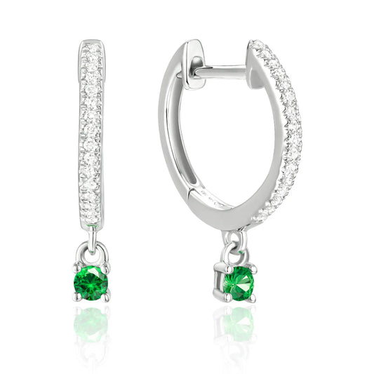 Emerald Drop Huggie