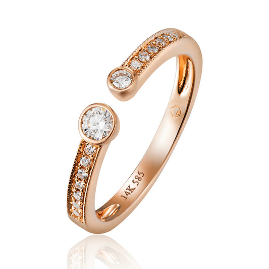 Natalia Two Stone Ring/Diamond