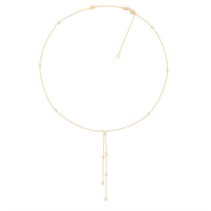 Bianca Lariat Gold Necklace