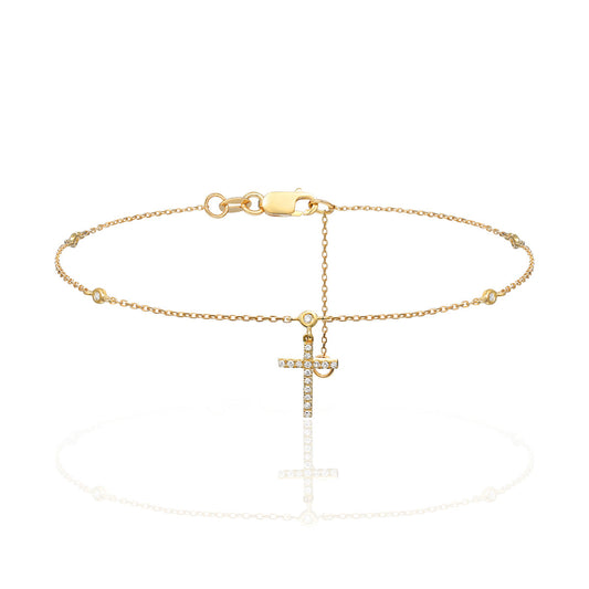 Hanging Cross Bracelet