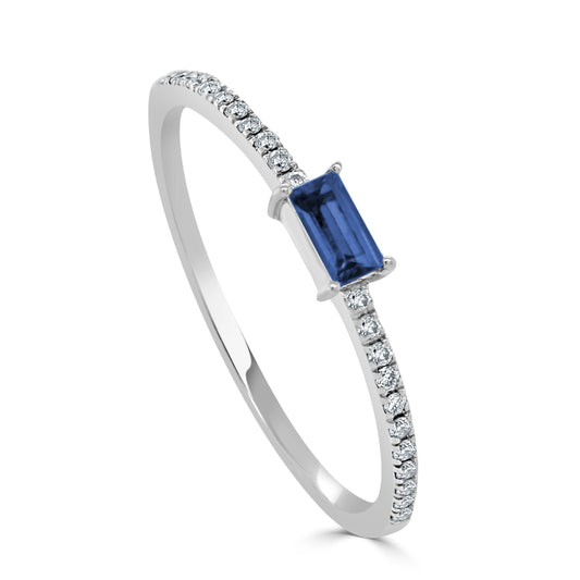 Avery Sapphire Baguette Ring